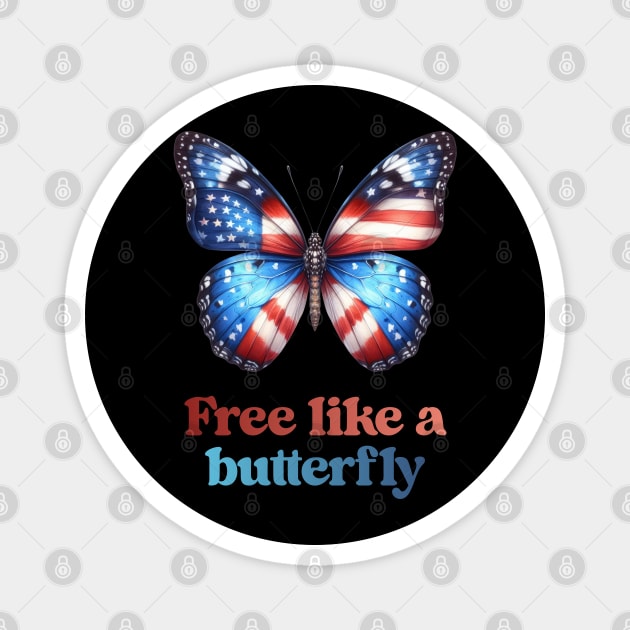 Free Like A Butterfly Magnet by TurnEffect